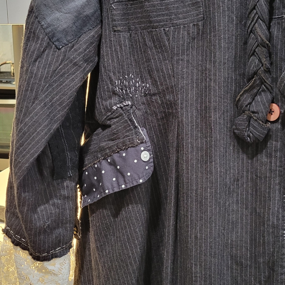 Magnolia Pearl Charcoal Pinstripe Jacket